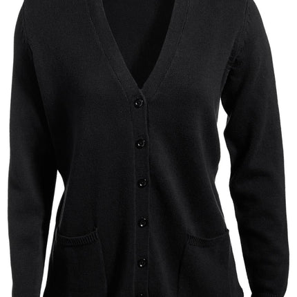 EDWARDS LADIES V-NECK LONG CARDIGAN SWEATER
