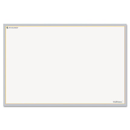 Wallmates Self-Adhesive Dry Erase Writing/planning Surface, 36 X 24, White/gray/orange Sheets, Undated
