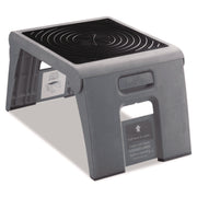 Folding Step Stool, 1-Step, 300 lb Capacity, 14 x 11.25 x 9.75, Slate