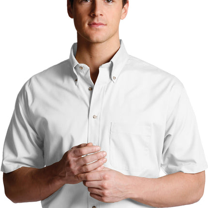 EDWARDS MENS EASY CARE SHORT SLEEVE POPLIN SHIRT