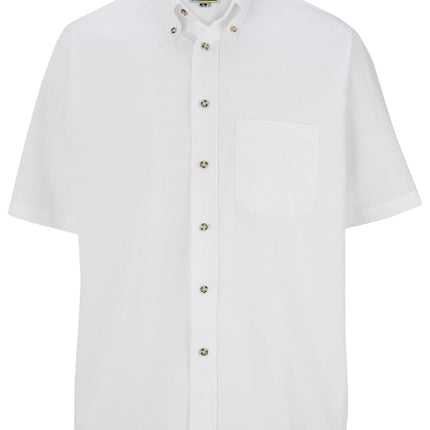 EDWARDS MENS EASY CARE SHORT SLEEVE POPLIN SHIRT