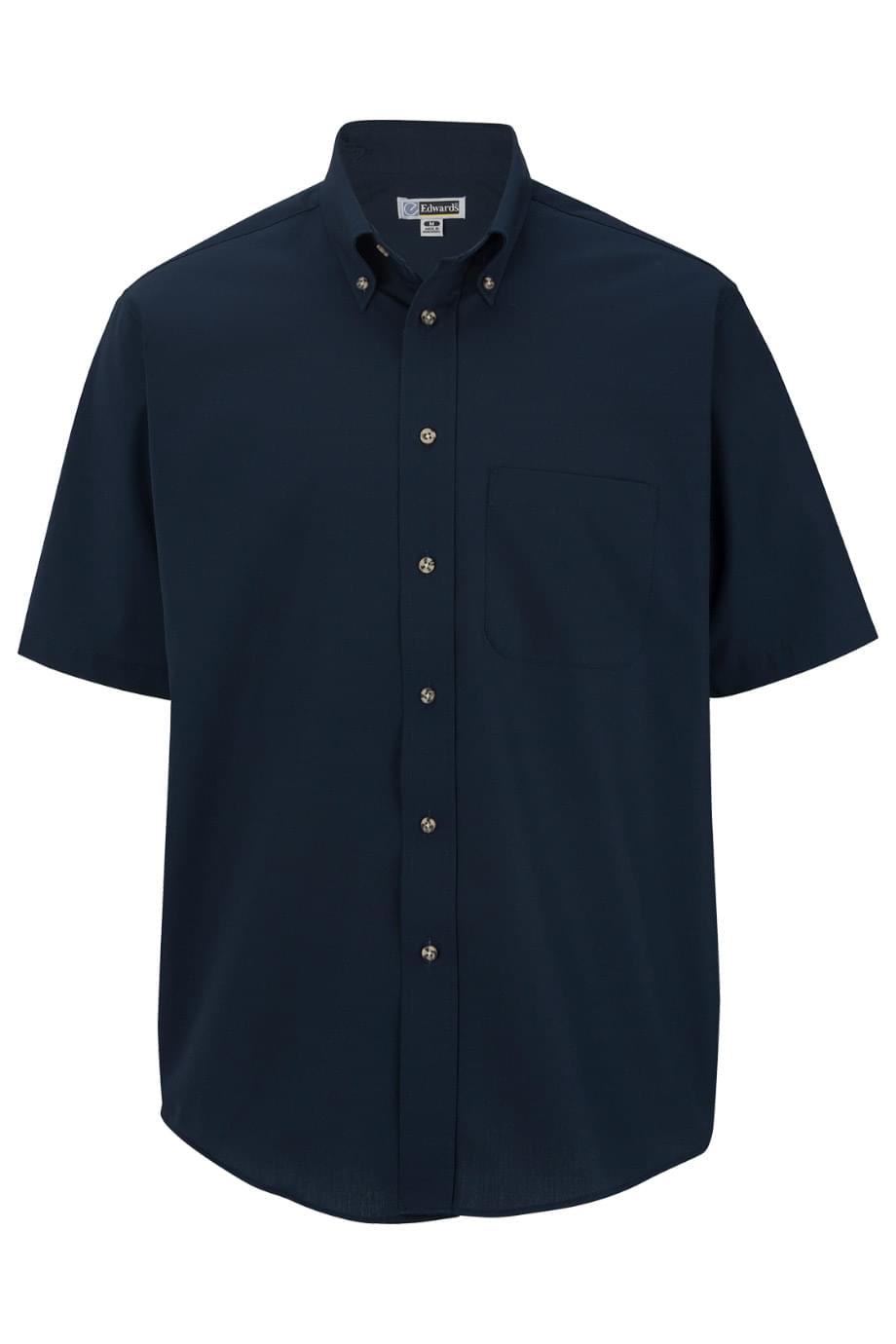 EDWARDS MENS EASY CARE SHORT SLEEVE POPLIN SHIRT