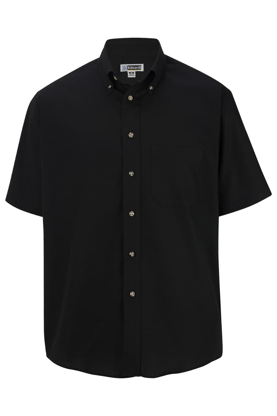 EDWARDS MENS EASY CARE SHORT SLEEVE POPLIN SHIRT