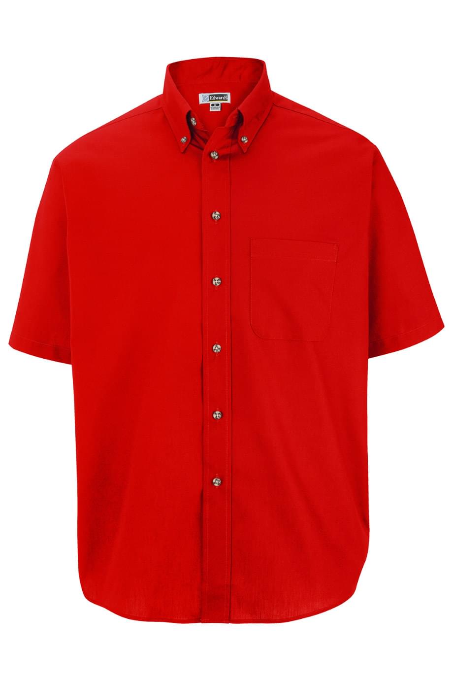 EDWARDS EASY CARE POPLIN SHORT SLEEVE MENS SHIRT