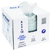 Food Bags, 2-Gallon, 8" x 4" x 18", Clear, 1,000/Carton