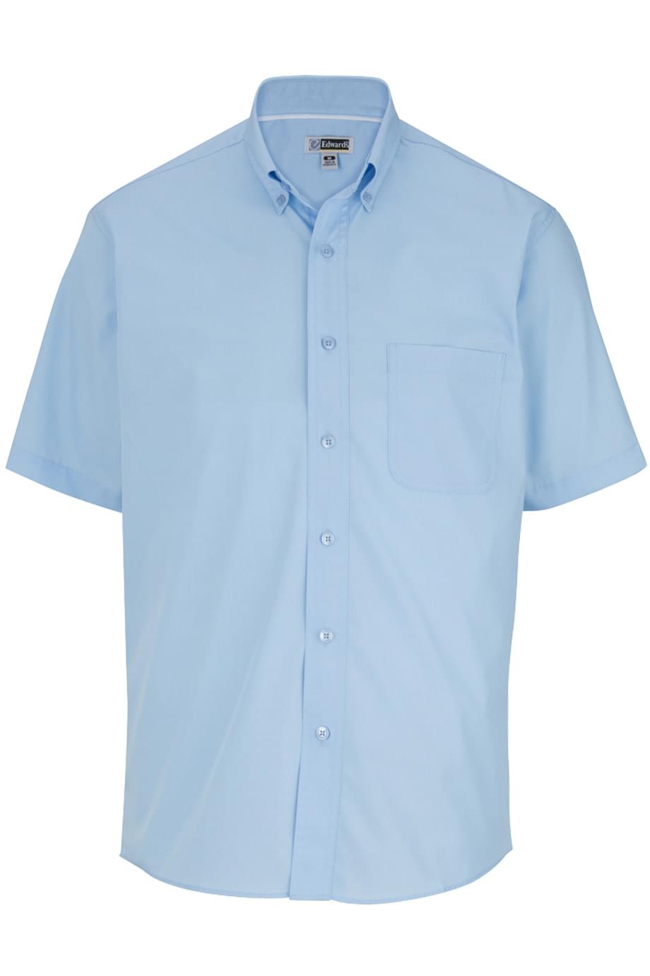 EDWARDS MENS LIGHTWEIGHT SHORT SLEEVE POPLIN SHIRT