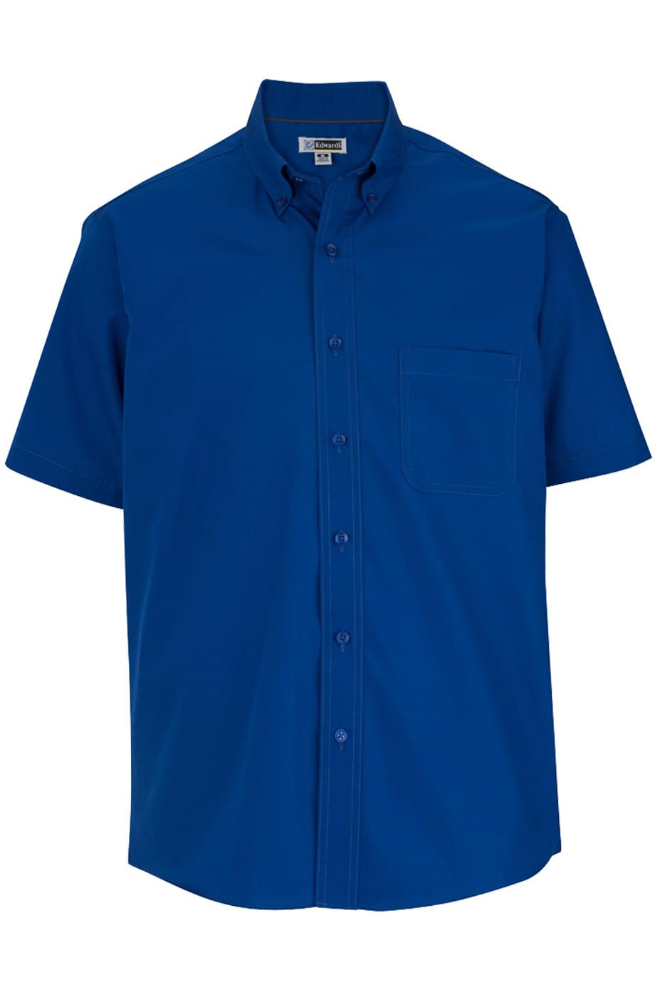 EDWARDS MENS LIGHTWEIGHT SHORT SLEEVE POPLIN SHIRT