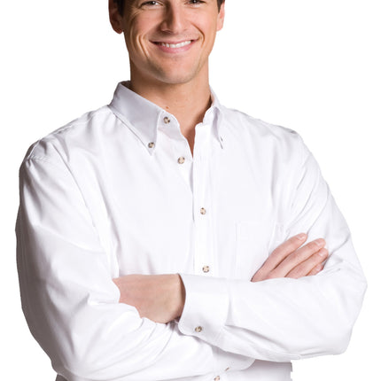 EDWARDS MENS EASY CARE LONG SLEEVE POPLIN SHIRT