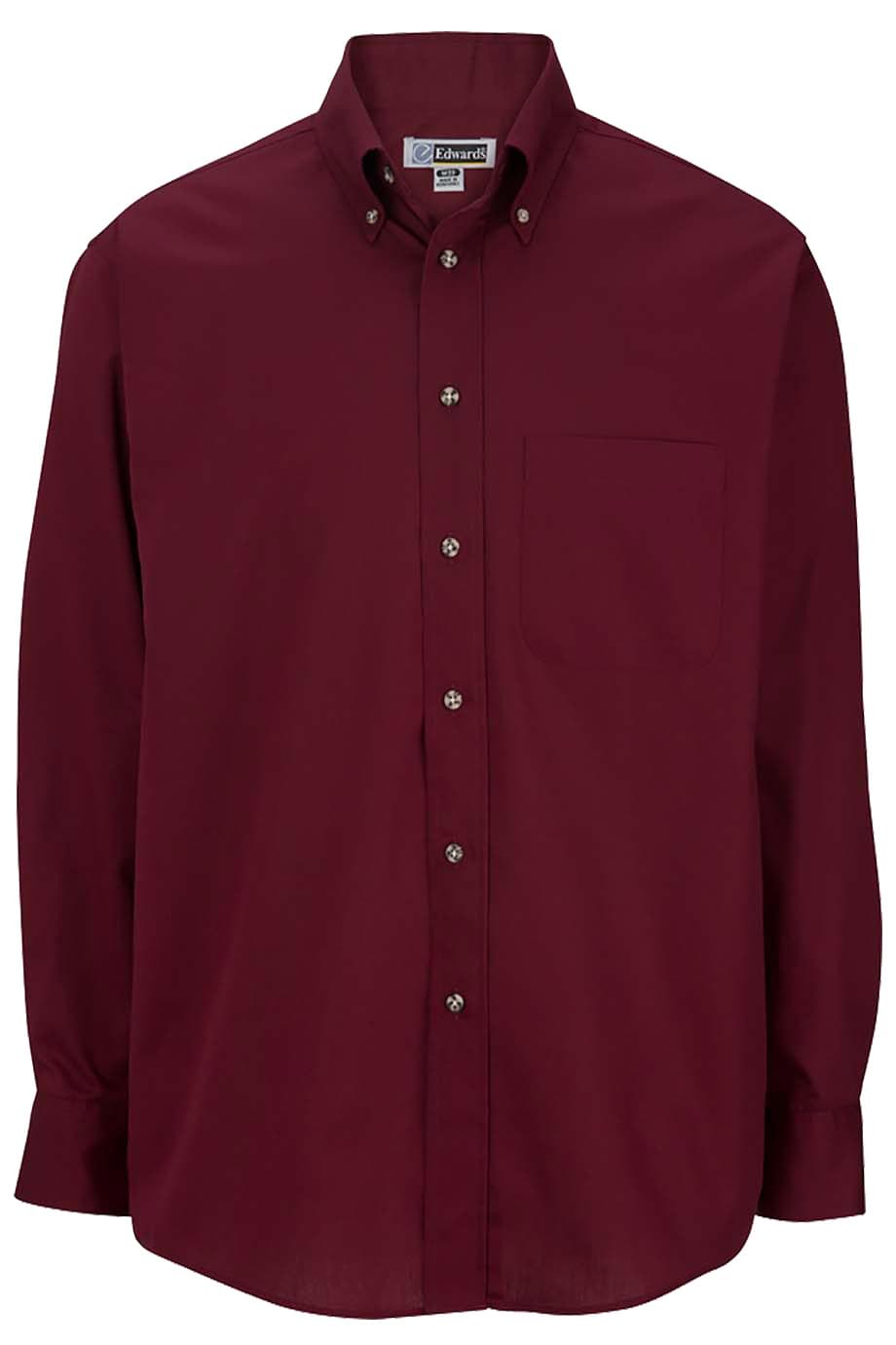 EDWARDS EASY CARE POPLIN LONG SLEEVE MENS SHIRT