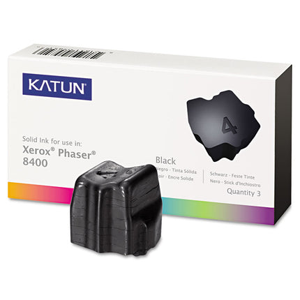 Compatible 108r00604 Solid Ink Stick, 3,400 Page-Yield, Black, 3/box