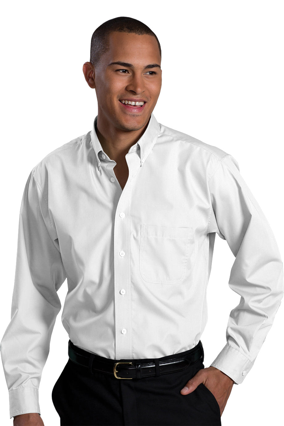 EDWARDS MENS LIGHTWEIGHT LONG SLEEVE POPLIN SHIRT