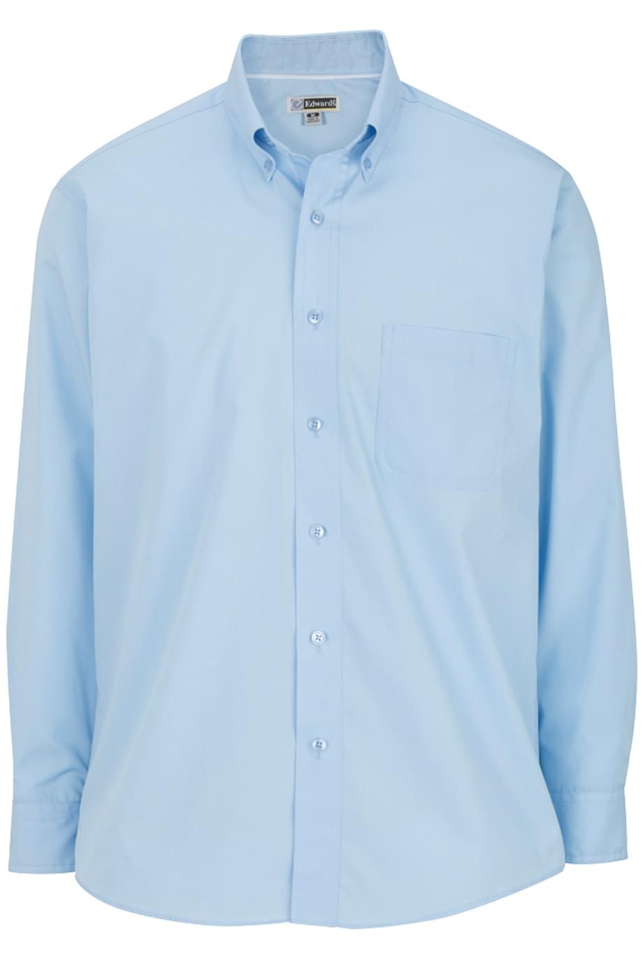 EDWARDS MENS LIGHTWEIGHT LONG SLEEVE POPLIN SHIRT