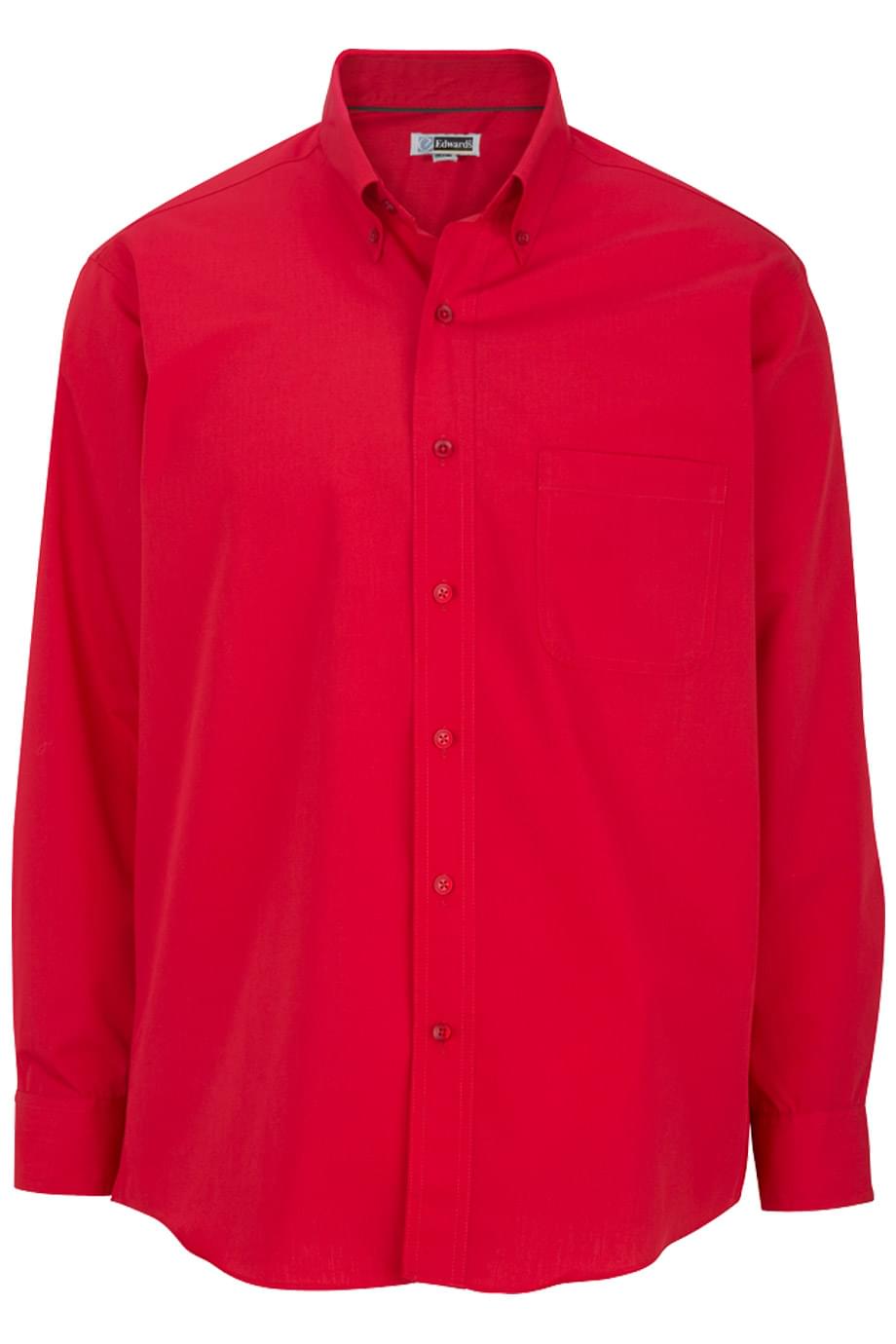 EDWARDS MENS LIGHTWEIGHT LONG SLEEVE POPLIN SHIRT