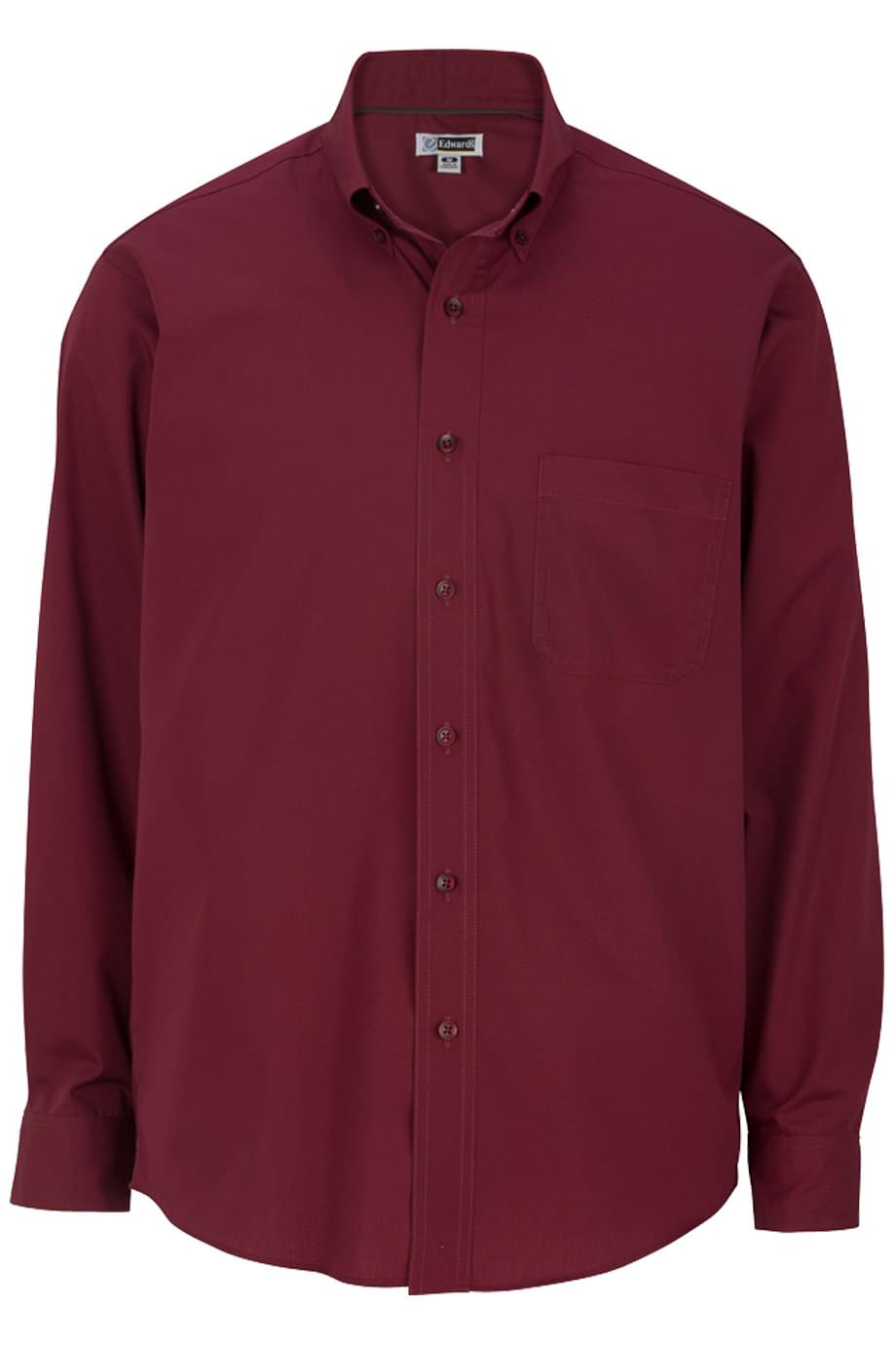 EDWARDS MENS LIGHTWEIGHT LONG SLEEVE POPLIN SHIRT