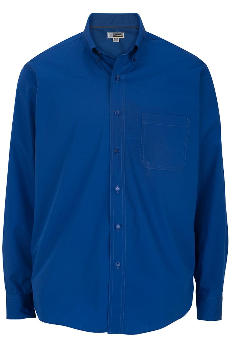 EDWARDS MENS LIGHTWEIGHT LONG SLEEVE POPLIN SHIRT