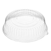 Visions 12" Clear PET Plastic Round Catering Tray High Dome Lid - 25/Case