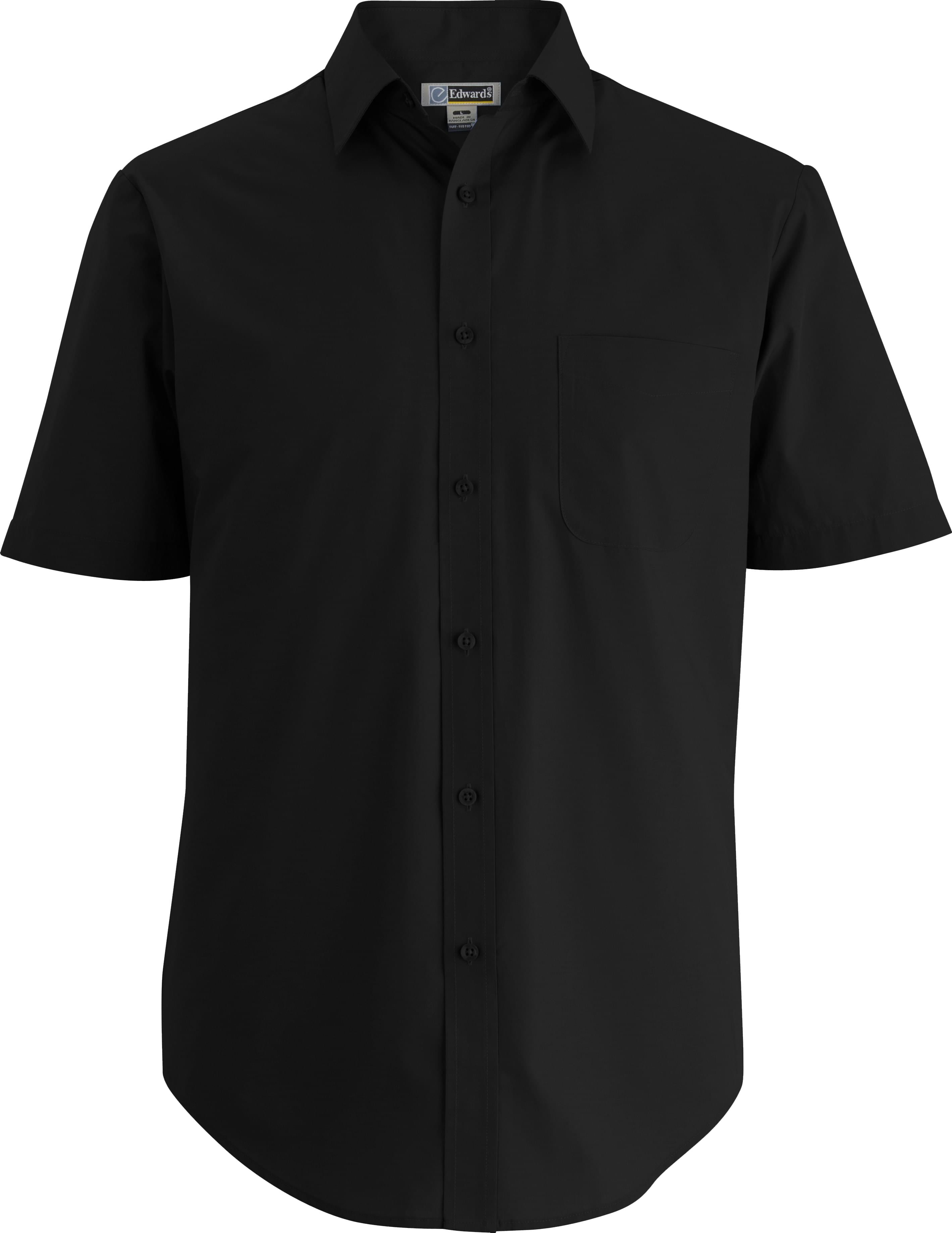EDWARDS MENS ESSENTIAL BROADCLOTH SHIRT SHORT SLEEVE