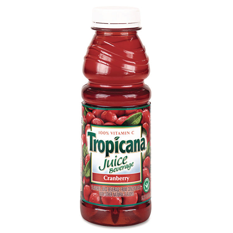 Juice Beverage, Cranberry, 15.2oz Bottle, 12/carton