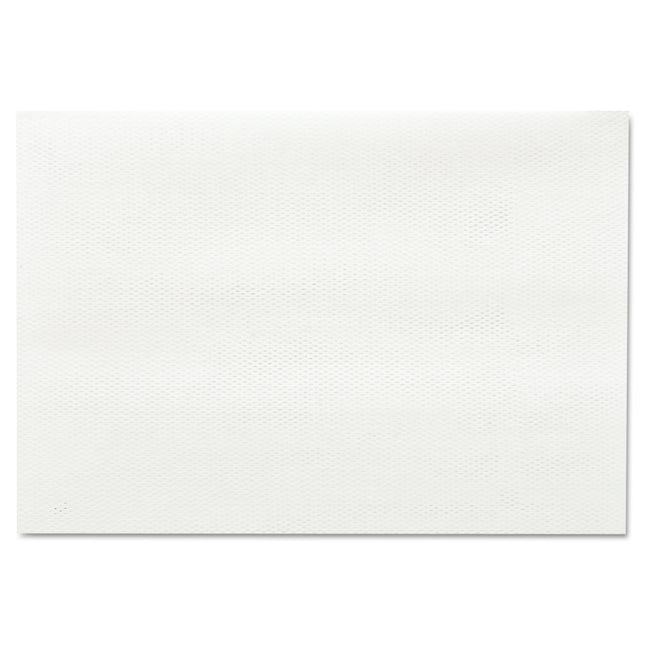 Masslinn Shop Towels, 1-Ply, 12 x 17, Unscented, White, 100/Pack, 12 Packs/Carton