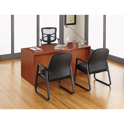 Alera Elusion Series Mesh High-Back Multifunction Chair, Supports Up To 275 Lb, 17.2" To 20.6" Seat Height, Black