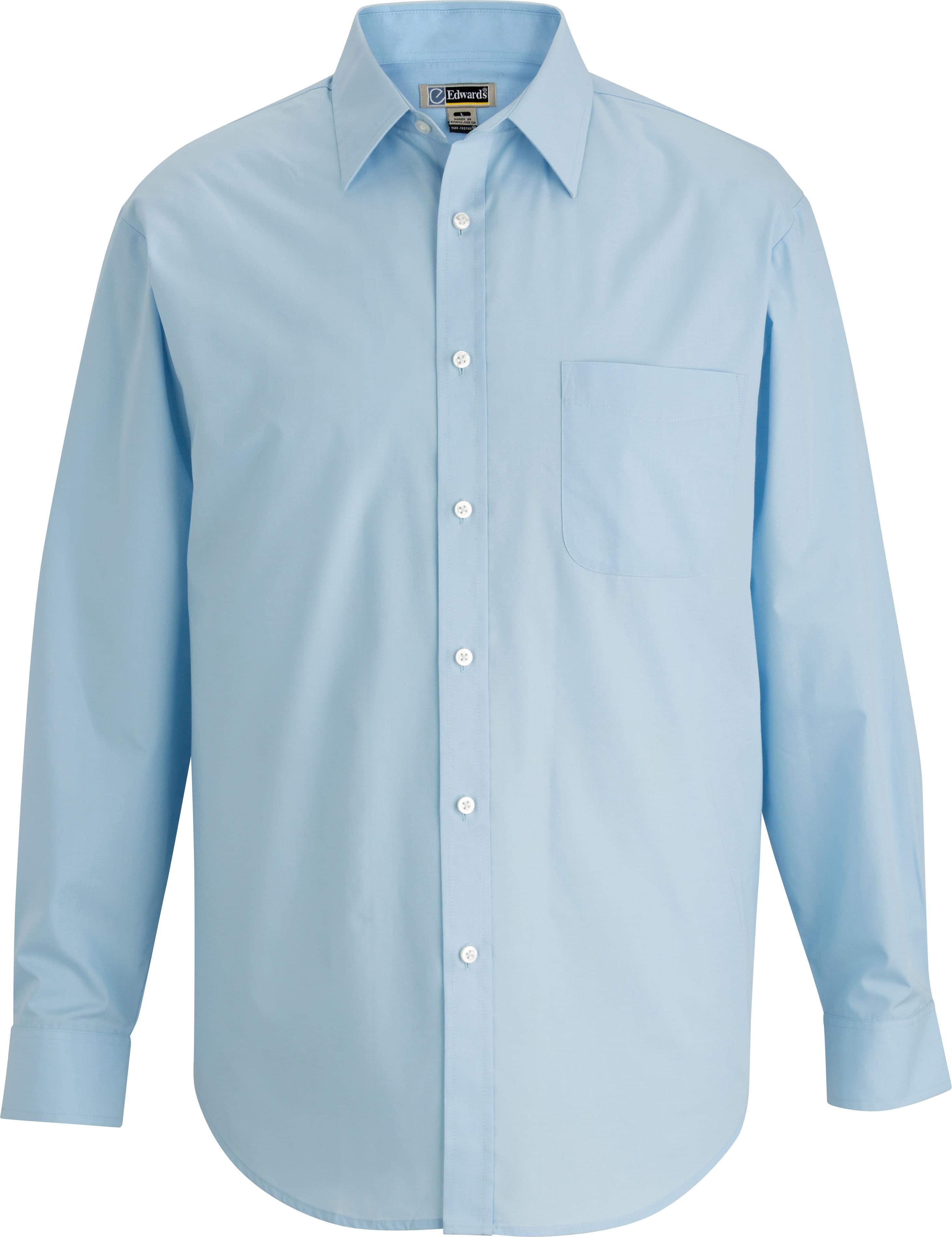 EDWARDS MENS ESSENTIAL BROADCLOTH SHIRT LONG SLEEVE