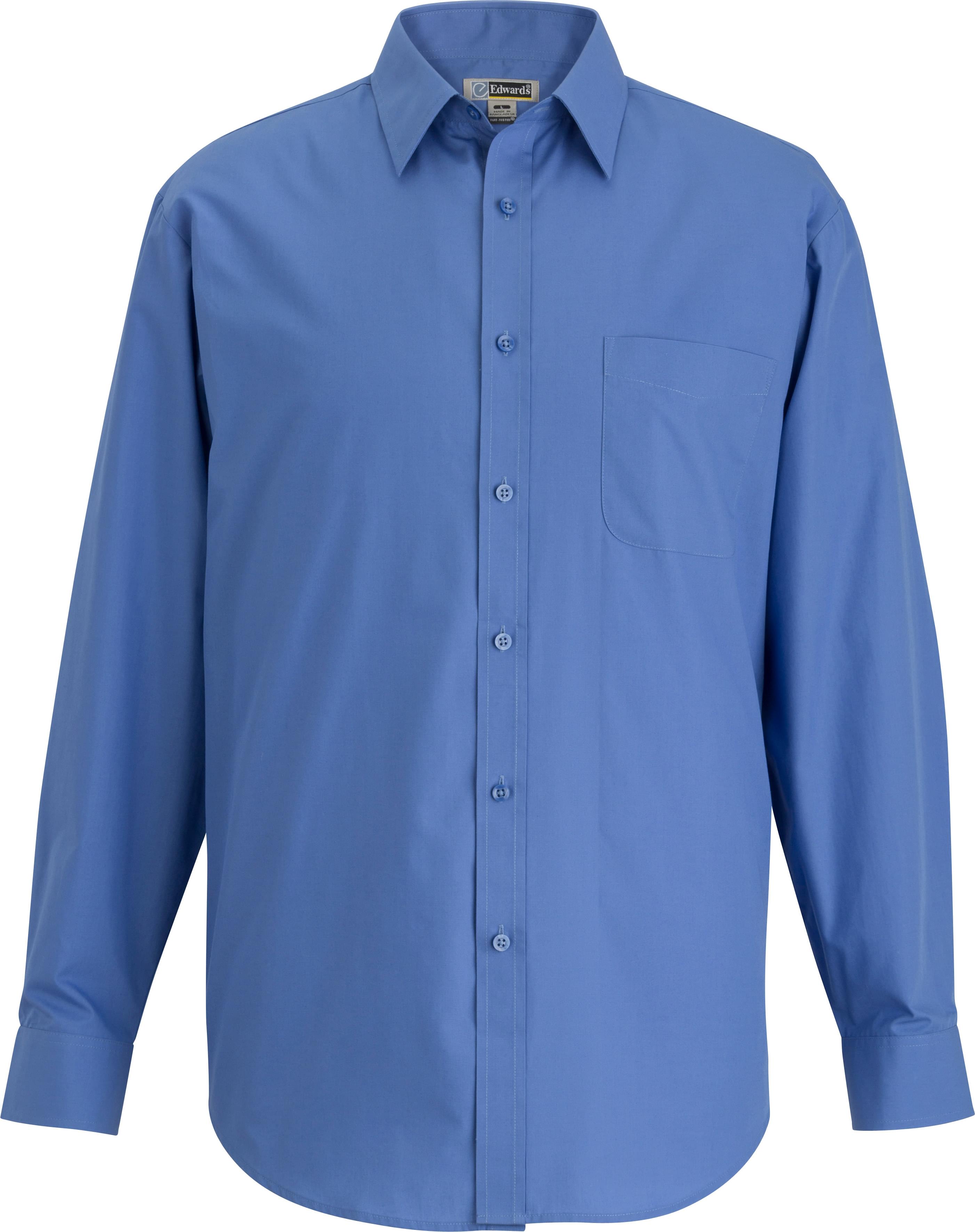 EDWARDS ESSENTIAL BROADCLOTH LONG SLEEVE MENS SHIRT
