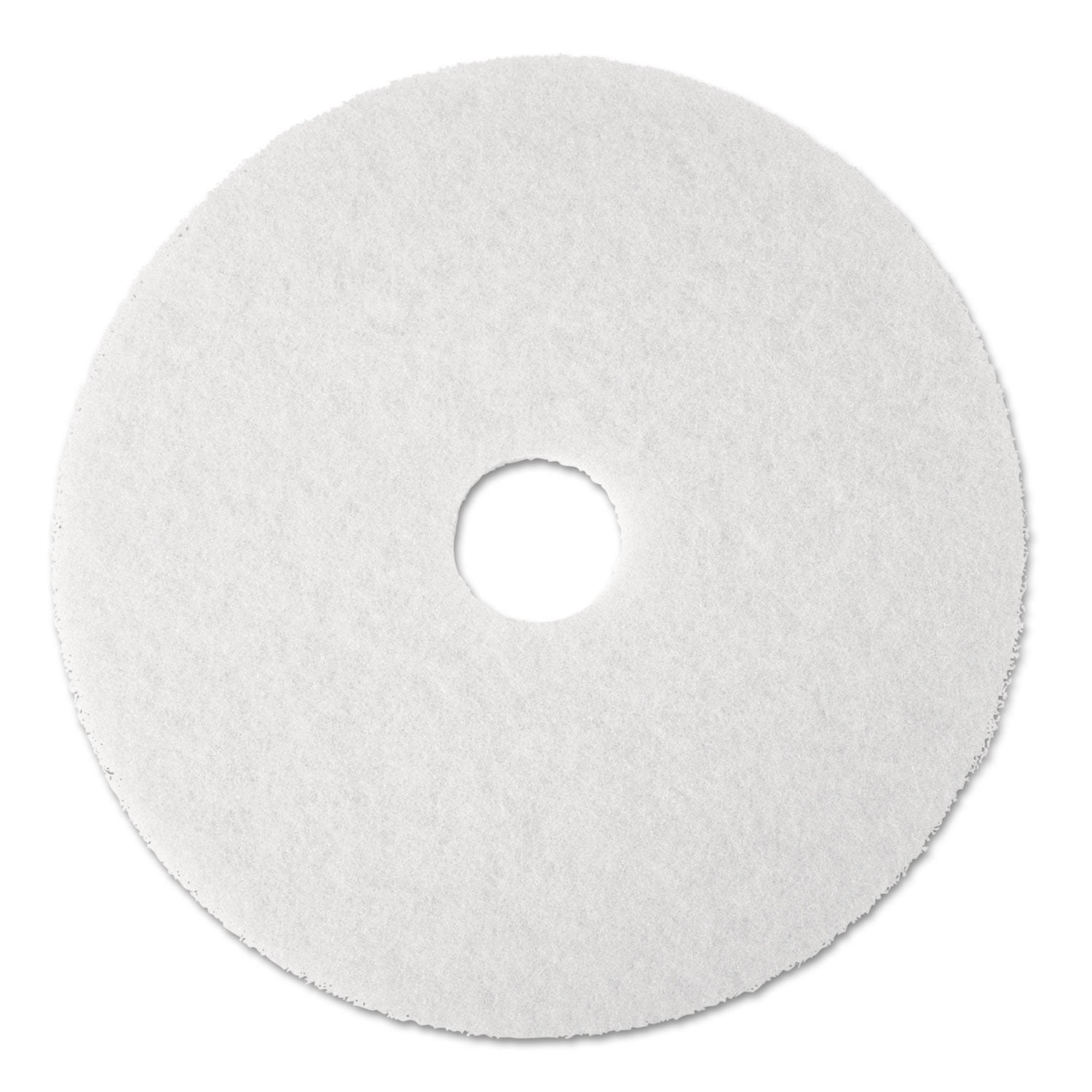 Low-Speed Super Polishing Floor Pads 4100, 17" Diameter, White, 5/carton