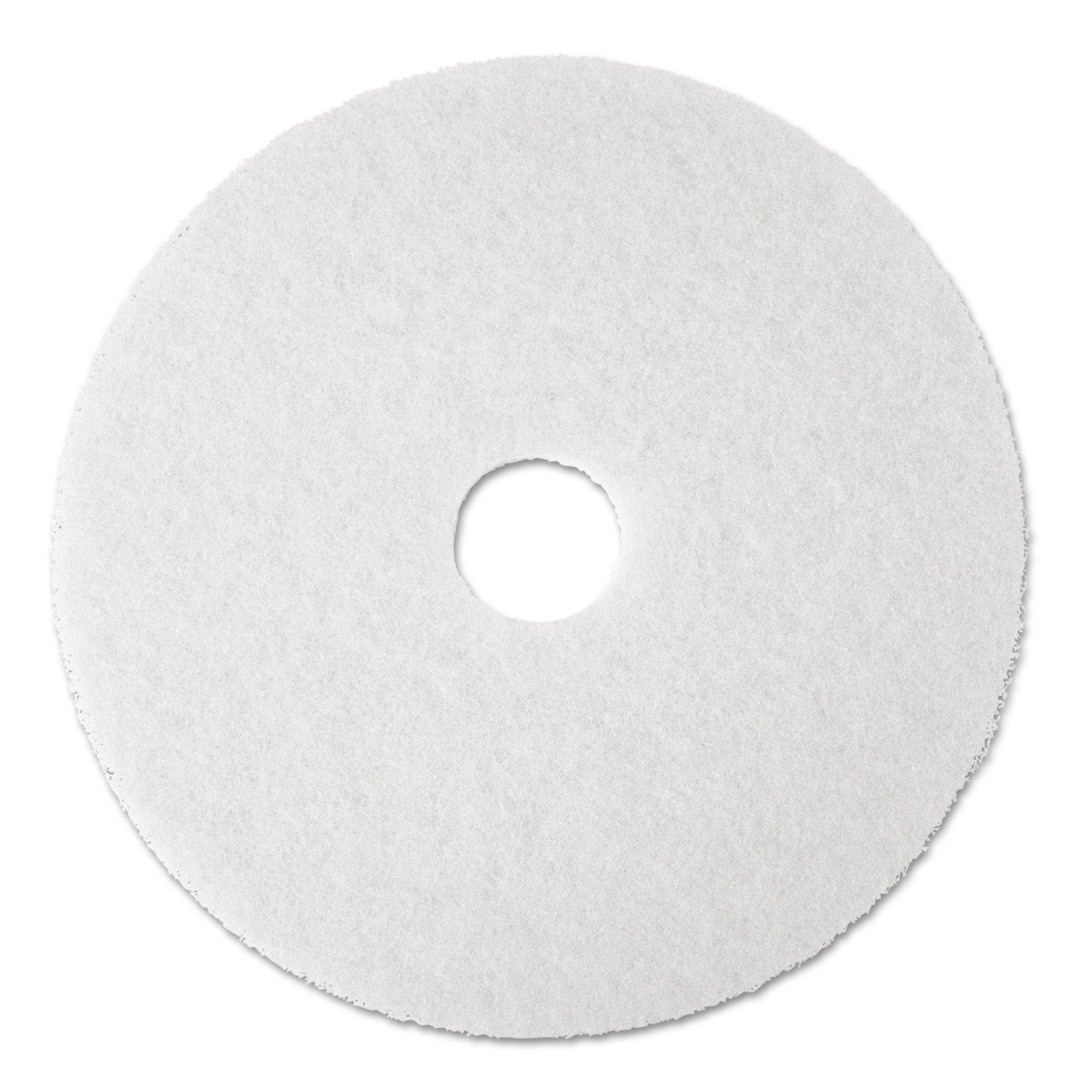 Low-Speed Super Polishing Floor Pads 4100, 13" Diameter, White, 5/carton