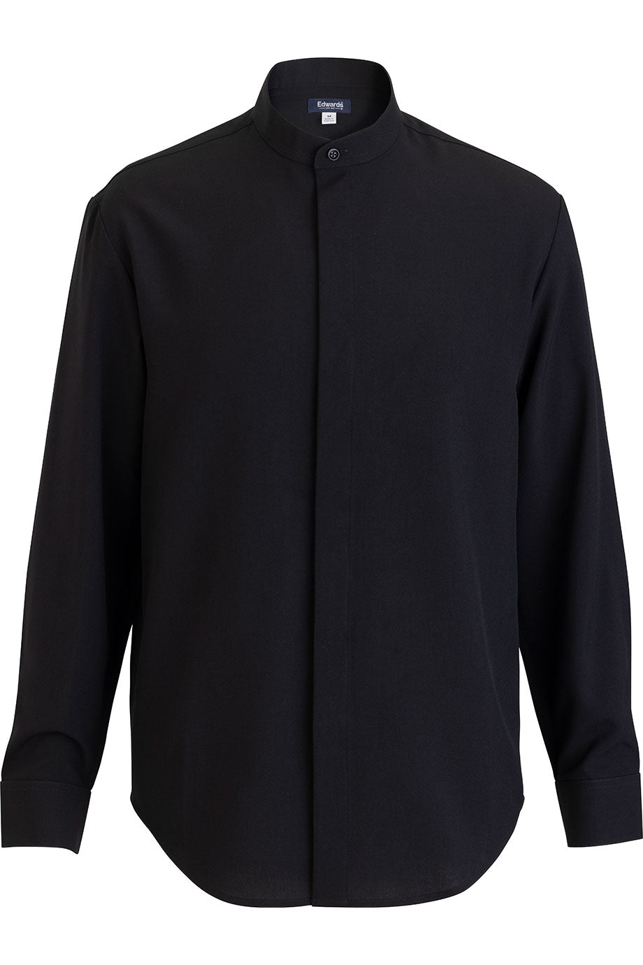 EDWARDS FLEXBATISTE BANDED COLLAR LONG SLEEVE MENS SHIRT