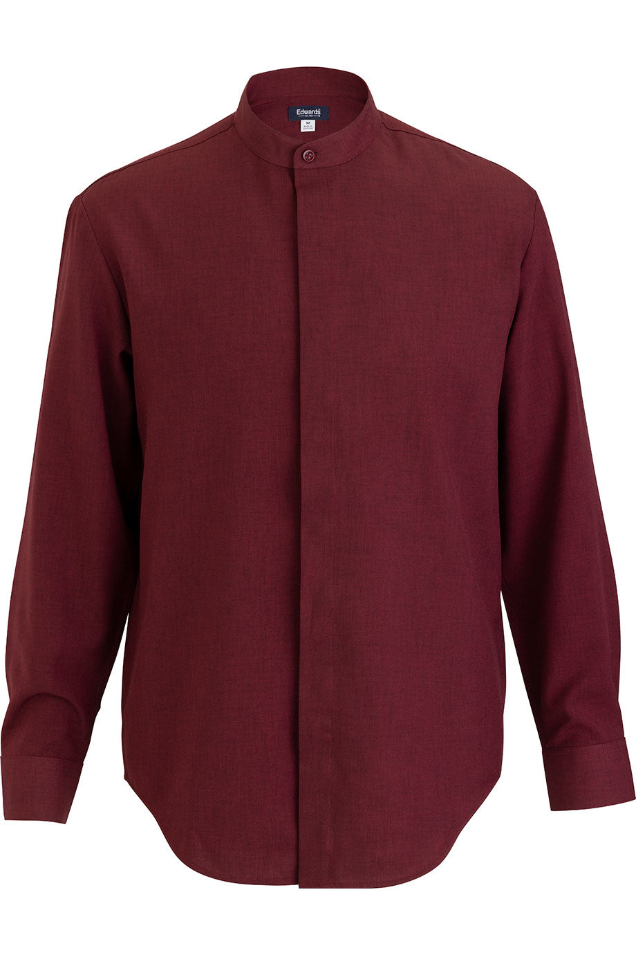EDWARDS FLEXBATISTE BANDED COLLAR LONG SLEEVE MENS SHIRT