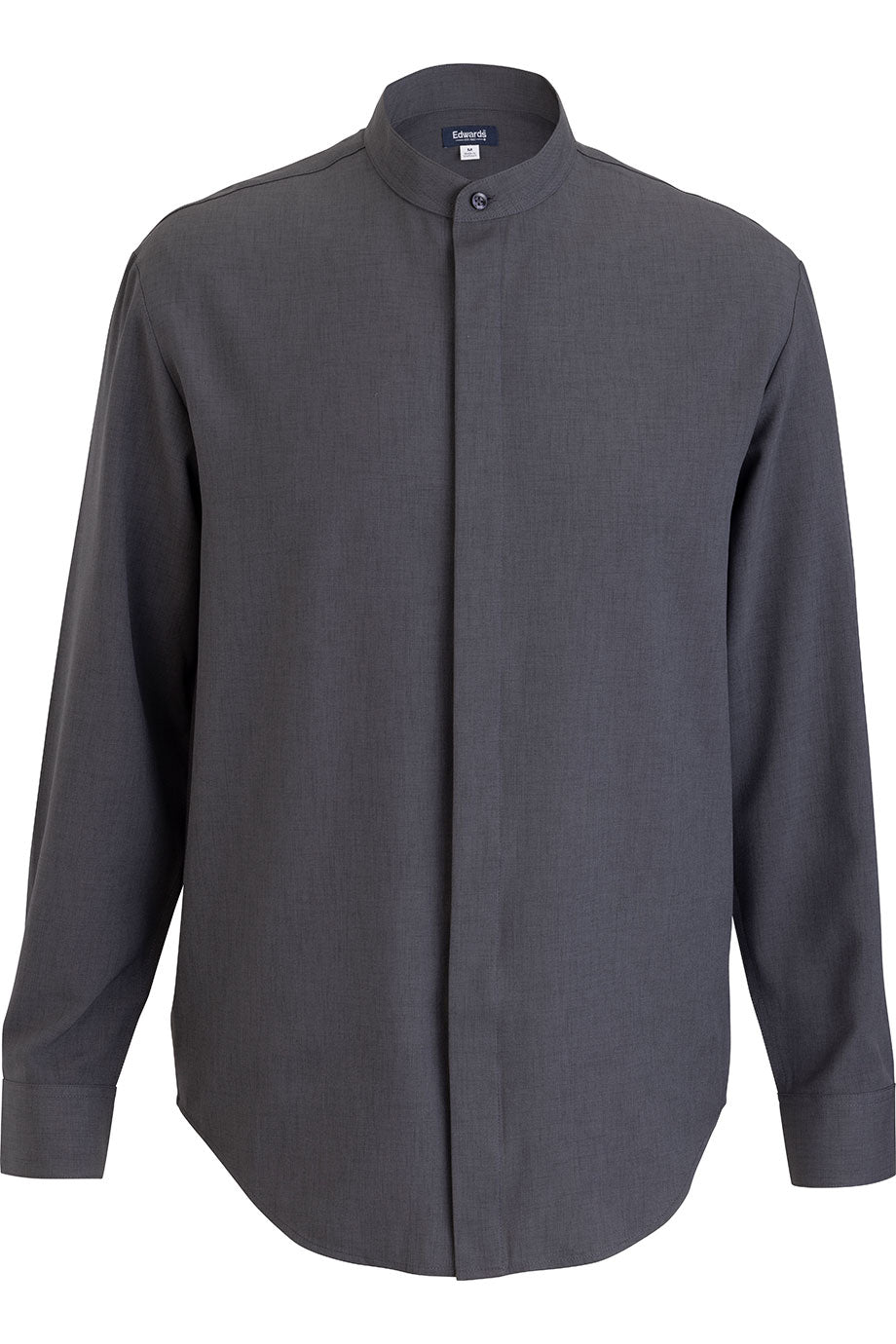EDWARDS FLEXBATISTE BANDED COLLAR LONG SLEEVE MENS SHIRT