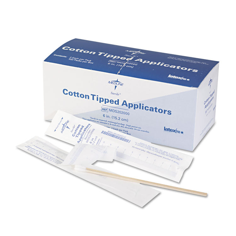 Cotton-Tipped Applicators, 6", 100 Applicators/box