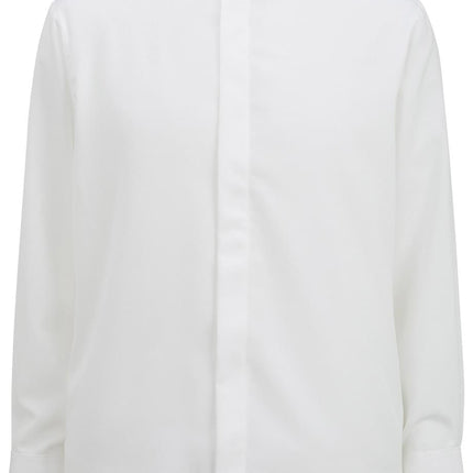 EDWARDS MENS BATISTE BANDED COLLAR SHIRT