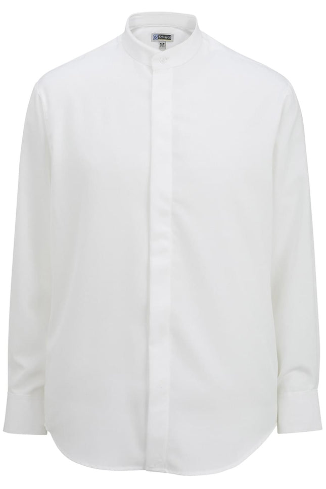 EDWARDS MENS BATISTE BANDED COLLAR SHIRT