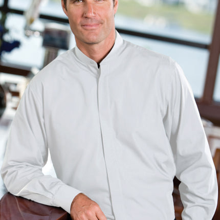 EDWARDS MENS BANDED COLLAR SHIRT