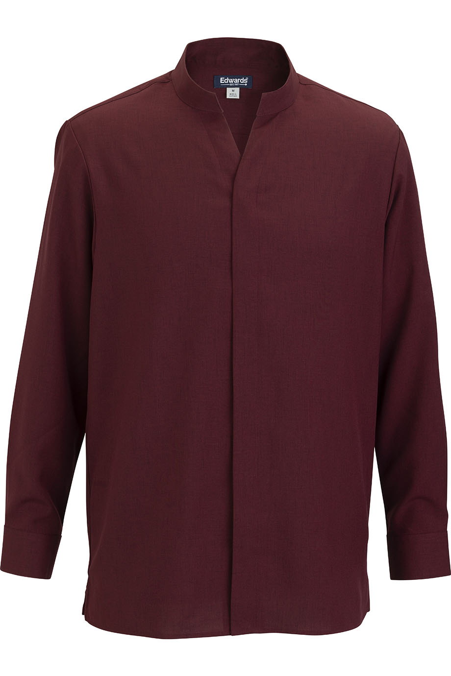 EDWARDS FLEXBATISTE STAND UP COLLAR LONG SLEEVE MENS SHIRT