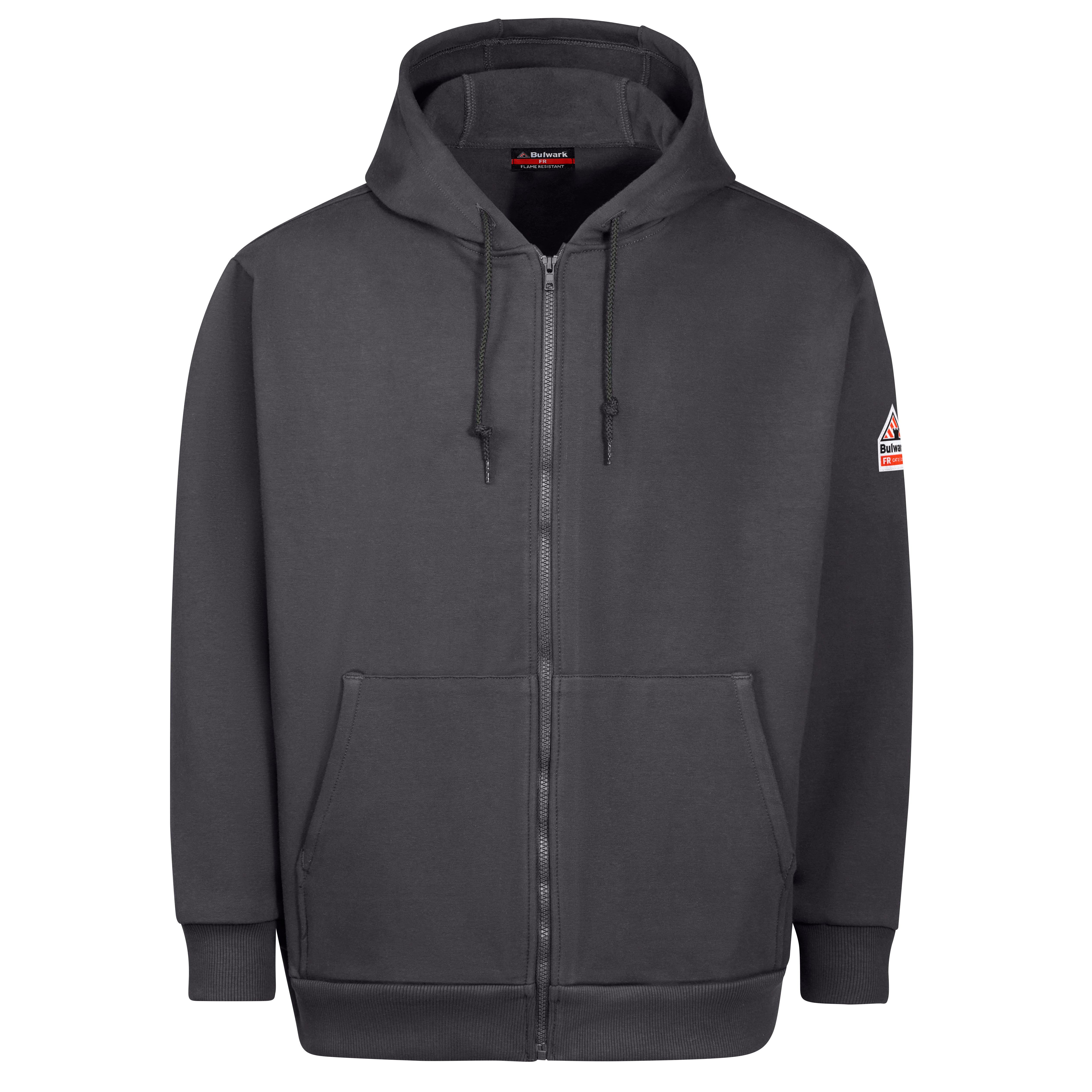 Bulwark® Men's Fleece FR Zip-Front Hooded Sweatshirt / SEH4CH