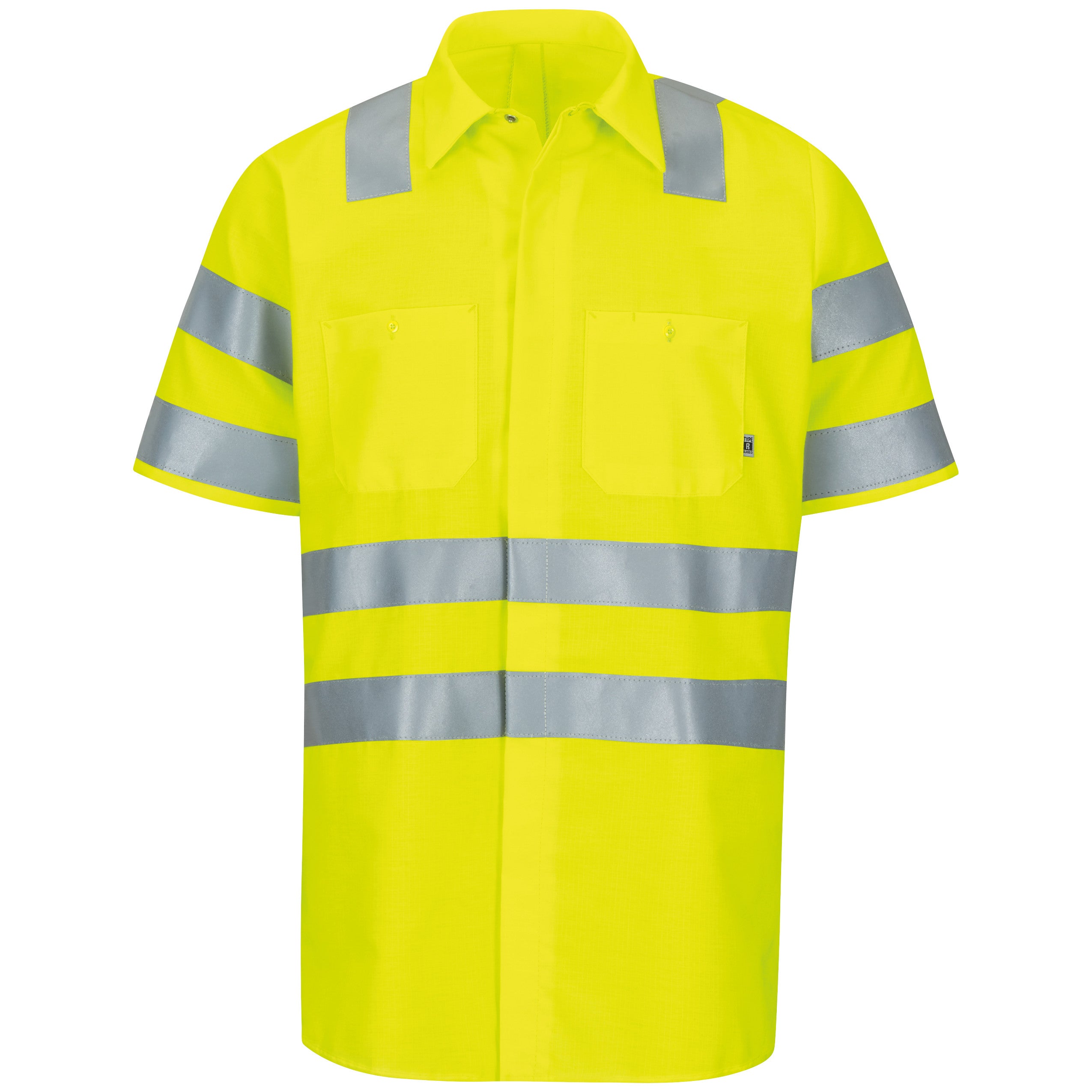 Red Kap® Short Sleeve Hi-Visibility Ripstop Work Shirt with MIMIX® + OilBlok, Type R Class 3 / SX24AB