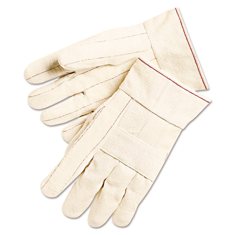 1,000 Series Canvas Double Palm and Hot Mill Gloves, Men's, PVC Dots, Dozen
