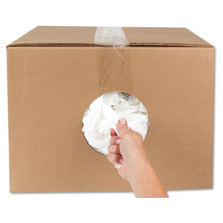 New Bleached White T-Shirt Rags, 25 Pounds/bag