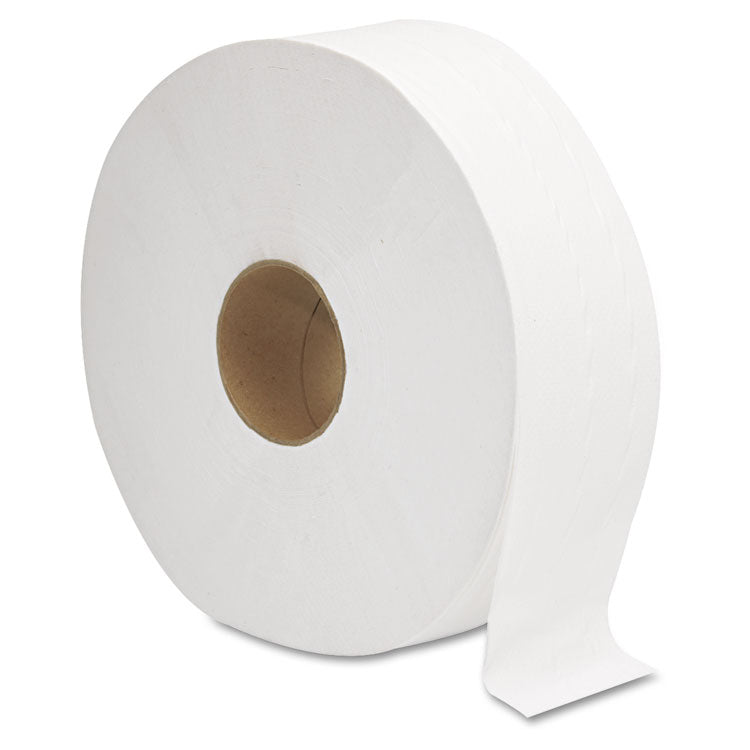 JRT Jumbo Bath Tissue, Septic Safe, 2-Ply, White, 3.3" x 1,375 ft, 12" dia, 6 Rolls/Carton