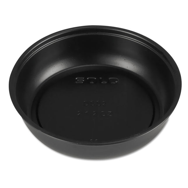 Polystyrene Portion Cups, 3.5 oz, Plastic, Black, 250/Bag, 10 Bags/Carton