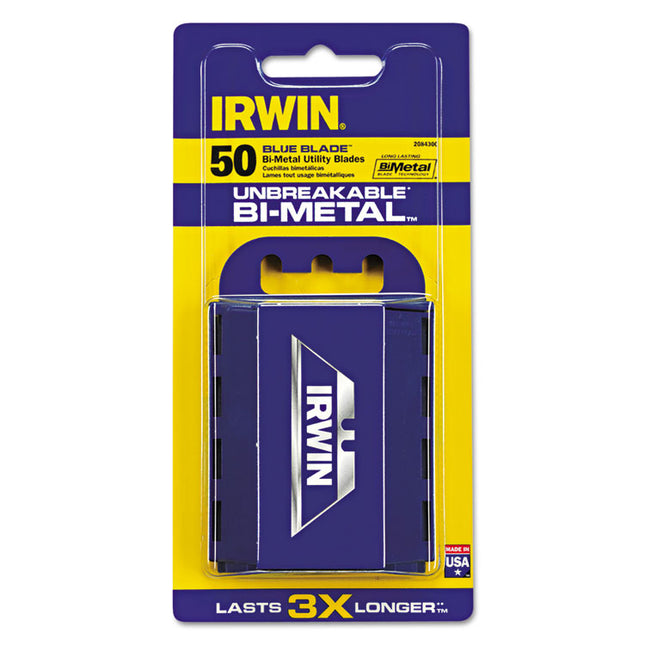 Utility Knife Bi-Metal Traditional Replacement Blades, 50/pack
