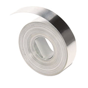 Rhino Metal Label Non-Adhesive Tape, 0.5" X 16 Ft, Aluminum
