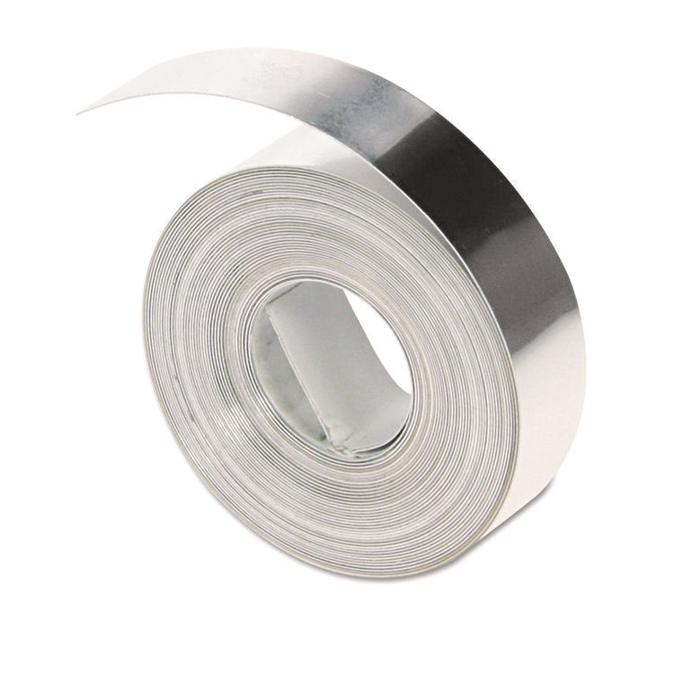 Rhino Metal Label Non-Adhesive Tape, 0.5" X 16 Ft, Aluminum