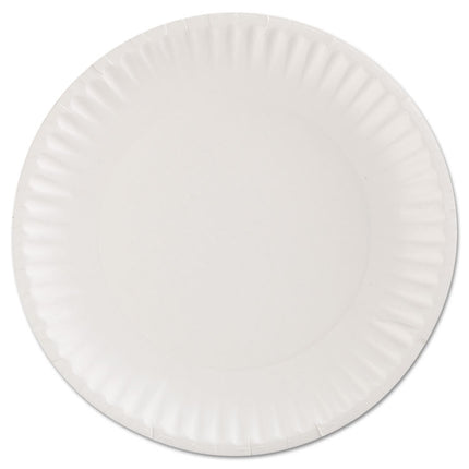 Gold Label Coated Paper Plates, 9" Dia, White, 100/pack, 10 Packs/carton