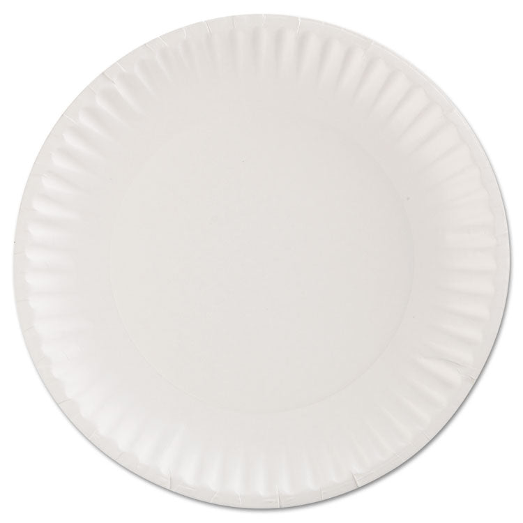 Gold Label Coated Paper Plates, 9" Dia, White, 100/pack, 10 Packs/carton