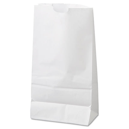 Grocery Paper Bags, #6 Size, 5.88" x 3.63" x 11", White, 500/Bundle