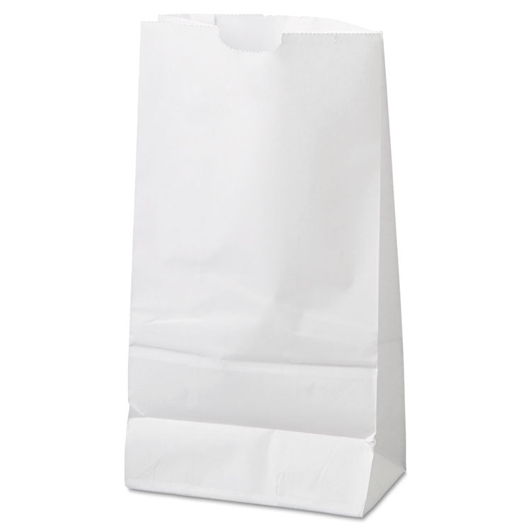 Grocery Paper Bags, #6 Size, 5.88" x 3.63" x 11", White, 500/Bundle