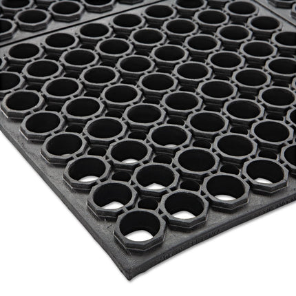 Safewalk Heavy-Duty Anti-Fatigue Drainage Mat, General Purpose, 36 X 60, Black